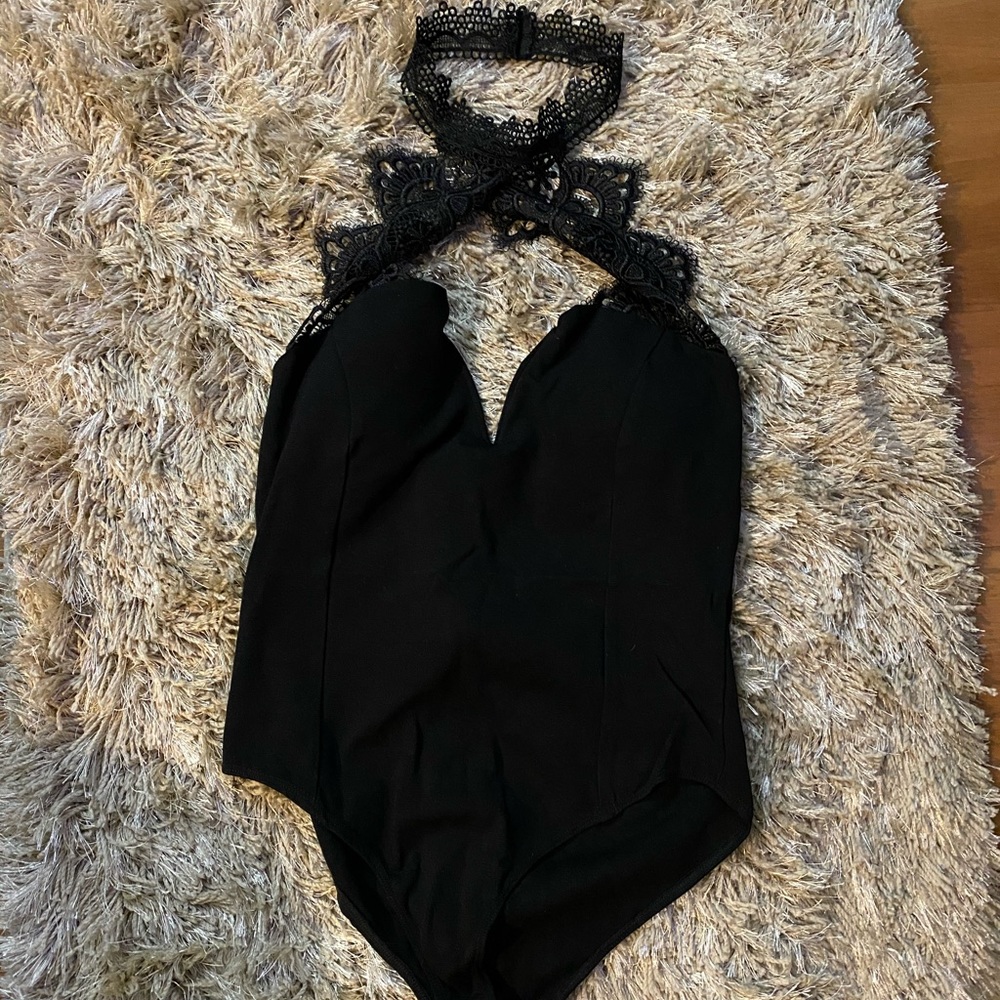 black lace bodysuit